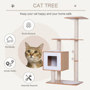 Cat Tree Scratching Post Condo - Grey Kitten Activity Center