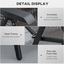 Brown Folding Garden Chairs with Adjustable Backs - Set of 2