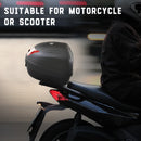Motorcycle Trunk Storage Box - Black, 48L Capacity