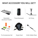 10.5' Inflatable Stand Up Paddle Board Set with Kayak Seat - Blue