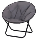 Grey Portable Padded Saucer Moon Chair for Outdoor Activities