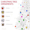 6ft White Artificial Christmas Tree with Metal Stand - Seasonal Home Decor