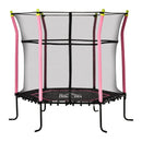 5.2FT Pink Kids Trampoline with Enclosure Net - Indoor/Outdoor Mini Trampoline for Ages 3-10