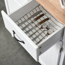 White Wooden Kitchen Storage Cabinet with Drawers