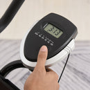 Black Stationary Exercise Bike with Adjustable Resistance and LCD Monitor