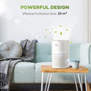 White & Black Bedroom Air Purifier with 3-Stage Filtration System