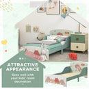 Green Toddler Bed Frame for Ages 3-6 Years
