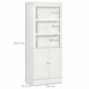 White 6-Tier Freestanding Kitchen Storage Cabinet