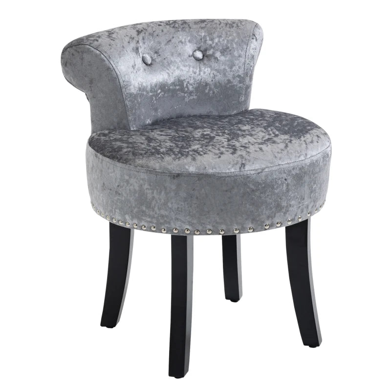 slim fit dress slacks Vanity Chair Wood Legs (Grey). Order Now @HOG Online main image 1