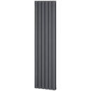 Grey Vertical Designer Radiator - 456 x 1800 mm Double Panel Wall Heater