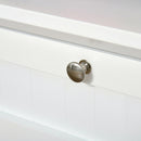 White Wooden Kitchen Storage Cabinet with Glass Door and Drawer