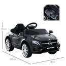 Black Mercedes Benz GLA 6V Kids Electric Ride On Car with Remote Control