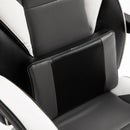 Grey Ergonomic Gaming Chair with Footrest and Lumbar Support