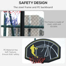 Adjustable Garden Basketball Stand - Black, Portable & Free Standing
