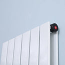 White Vertical Designer Radiator - 456 x 1800 mm Double Panel Wall Heater