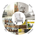 Retro Cream White Wingback Accent Chair for Living Room and Bedroom