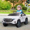 White 12V Kids Electric Ride On Car with Remote Control - Music, Lights, Bluetooth