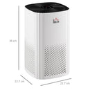 White & Black Bedroom Air Purifier with 3-Stage Filtration System