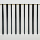 White Slatted Radiator Cover Cabinet with MDF Grill (172 x 19 x 81.5 cm)