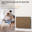 Grey 84 x 60cm Water-Filled Space Heater for Home - Quick Warm-Up Radiator