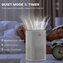 White & Black Bedroom Air Purifier with 3-Stage Filtration System