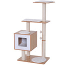 Cat Tree Scratching Post Condo - Grey Kitten Activity Center