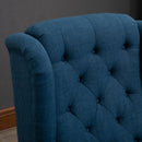 Blue Retro Wingback Accent Chair for Living Room and Bedroom