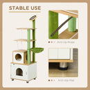 Oak Tone Cat Tree with Litter Box, Scratching Post, House & Hammock