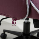 Purple Spandex Office Chair with Adjustable Height and Armrest