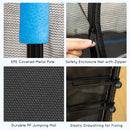 Blue Kids Trampoline with Enclosure Net - Indoor/Outdoor - Ages 3-10