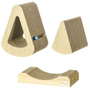Cat Scratcher with Catnip & Toy Ball - Sand Brown