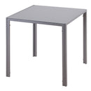 Grey Square Glass Dining Table for 2-4 People
