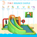 Kids 7-in-1 Bouncy Castle with Water Slide - Blue