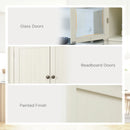 Cream White 5-Tier Freestanding Kitchen Storage Cabinet with Adjustable Shelves and Drawer