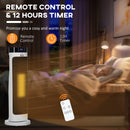Black Ceramic Electric Space Heater - 3 Heat Settings, Oscillation, Adjustable Temperature