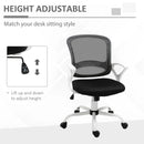 Black Mesh Office Chair with Lumbar Support & Adjustable Armrests