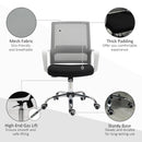 Black Ergonomic Mesh Office Chair with Adjustable Height Armrest