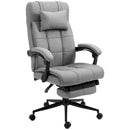 Light Grey Ergonomic Office Chair with Footrest and Armrests