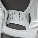 Grey Velvet Ergonomic Office Chair with Adjustable Headrest