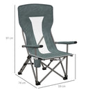 Blue Folding Camp Chair with Cup Holder - Portable & Sturdy for Camping, Festivals, Garden, Fishing