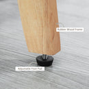 Beige Linen One Seater Sofa with Armrests and Lattice Pattern