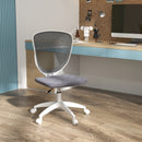Grey Mesh Office Chair with Swivel Wheels