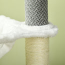 Cat Climbing Tower with Scratching Posts, Multi-level Cat Tree, 124cm - Grey