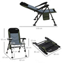 Foldable Fishing Chair with Adjustable Legs - Green/Black