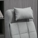 Light Grey Ergonomic Office Chair with Footrest and Armrests
