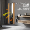 Grey 180 x 60cm Mirror Space Heater for Home - Quick Warm-up Radiator