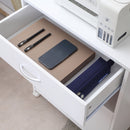 White Printer Stand with Storage Drawer for Home Office