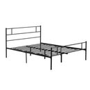 Black Metal King Bed Frame with Storage Space