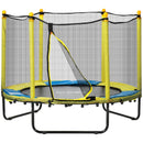 Yellow Kids Trampoline with Safety Net - 4.6FT, Ages 3-10