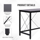 Black L-Shaped Corner Desk for Home Office, Space-Saving Workstation, 150x150x76cm